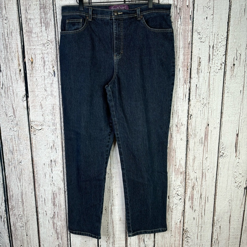 Gloria Vanderbilt Plus Size 16 Average Jeans Classic Fit Dark Wash High Rise
